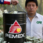 imagen que muestra como CFE esta supeditados a la politica energetica de Texas y como Pemex se ha vuelto un barril sin fondo