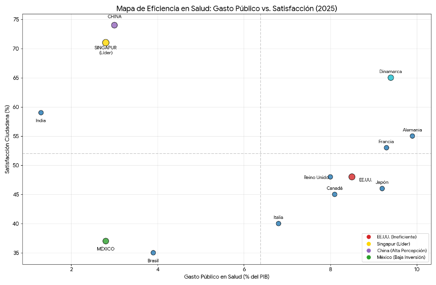 image-9 Gasto vs. Satisfacción: La ineficiencia de salud en EE.UU. frente al milagro de Singapur y la realidad de México
